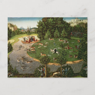 Hirsch-Jagd des Wählers Friedrich III die "klugen Postkarte