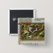 Hirsch-Jagd, von der Livre de la Chasse Button (Vorne & Hinten)