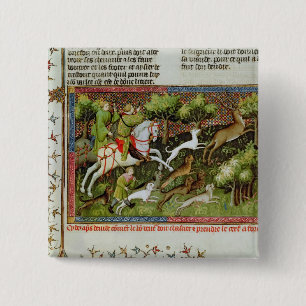 Hirsch-Jagd, von der Livre de la Chasse Button