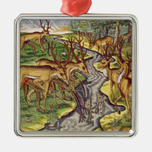 Hirsch-Jagd, von 'kurzem Narratio Silbernes Ornament
