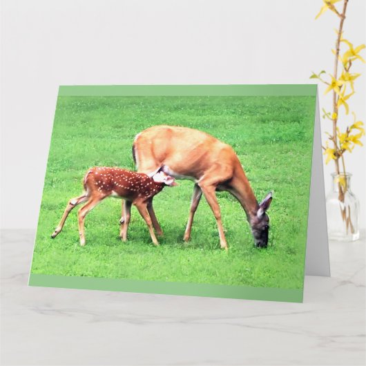 Hirsch Karte (Gelbe Blume)