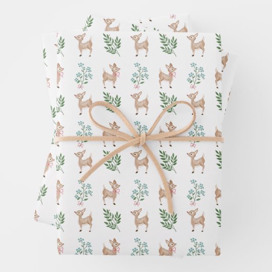 Hirsch Kleines Wrapping Paper Geschenkpapier Set (Beispiel)