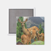 Hirsch Kunst Magnet (Vorderseite/Rückseite)
