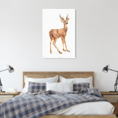 Hirsch Leinwandbild Leinwanddruck (Insitu (Schlafzimmer))
