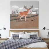 Hirsch Leinwanddruck (Insitu (Schlafzimmer))