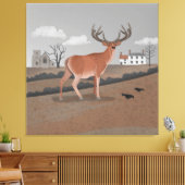 Hirsch Leinwanddruck (Insitu (Wohnzimmer))