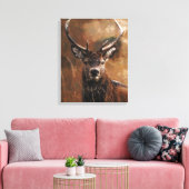 Hirsch Leinwanddruck (Insitu (Wohnzimmer))