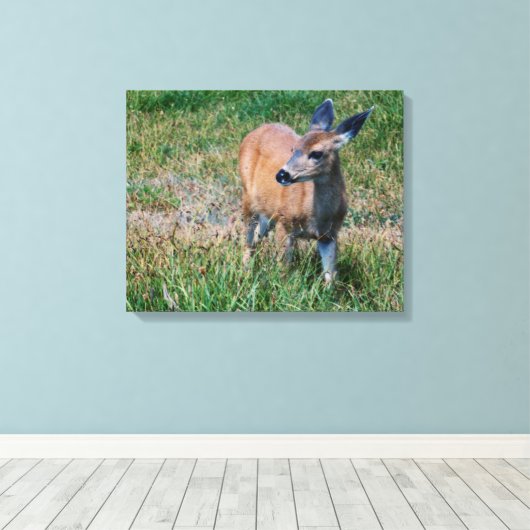 Hirsch Leinwanddruck (Insitu (Holzboden))