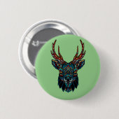 Hirsch Mandala Button (Vorne & Hinten)