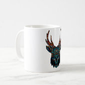 Hirsch Mandala Kaffeetasse (Vorderseite Links)