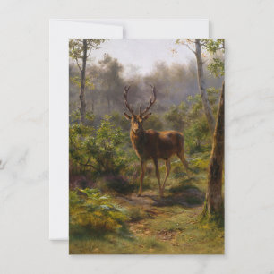 Hirsch (Männliches Reh) im Wald (von Rosa Bonheur) Karte