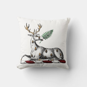 Hirsch mit Farn Heraldische Helmzier Emblem Kissen