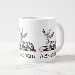 Hirsch mit Farn Wappensymbol Jumbo-Tasse