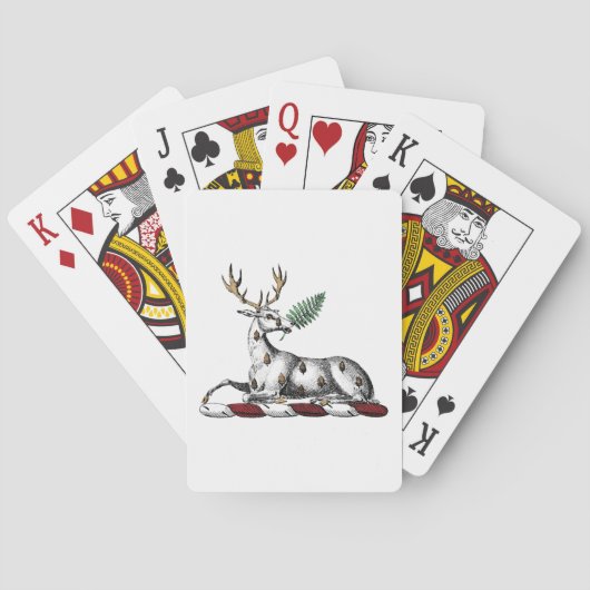 Hirsch mit Farn Wappensymbol Spielkarten (Rückseite)