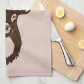 Hirsch mit Ihrem Monogramm Handtuch (Viertel Falte)