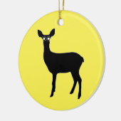 Hirsch mit Scheinwerfern Keramik Ornament (Links)