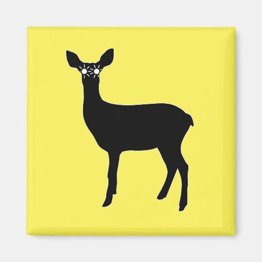 Hirsch mit Scheinwerfern Magnet (Vorne)