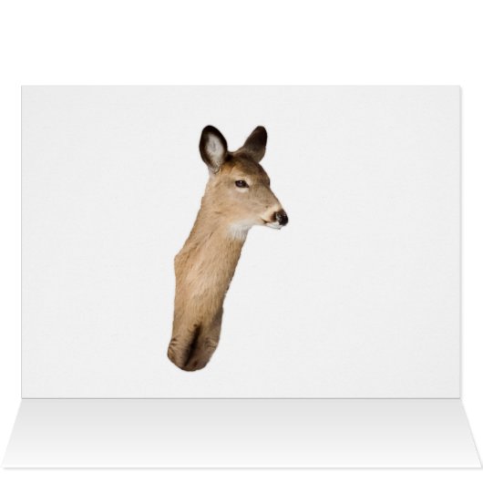 Hirsch mit Schnee und Brush (Innenansicht Horizontal (Oben))