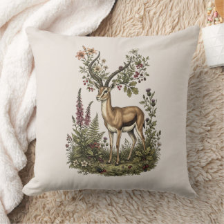 Hirsch mit Wildblume  Kissen