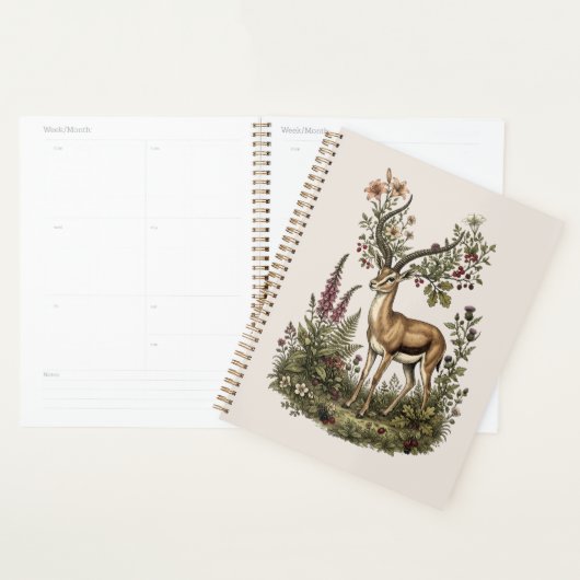 Hirsch mit Wildblume Planer (Anzeige)