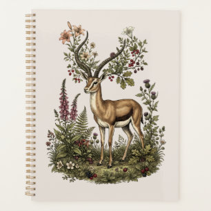 Hirsch mit Wildblume  Planer