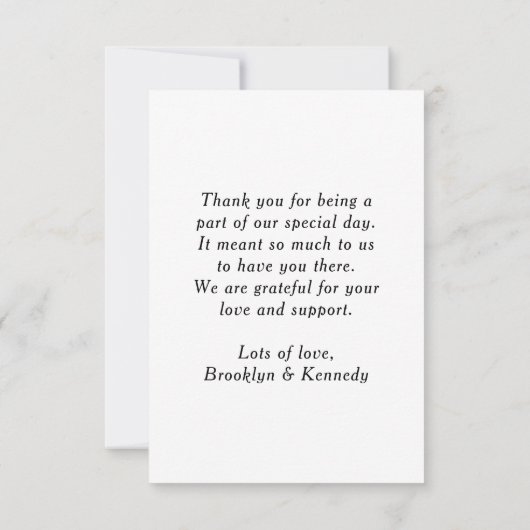 Hirsch Monogram Rustic Country Wedelname Dankeskarte (Rückseite)