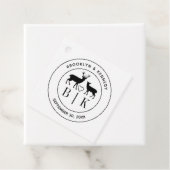 Hirsch Monogram Rustic Country Wedelname Geschenkanhänger (Beispiel)