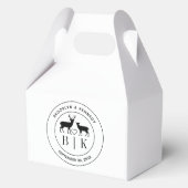 Hirsch Monogram Rustic Country Wedelname Geschenkschachtel (Vorderseite)