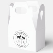 Hirsch Monogram Rustic Country Wedelname Geschenkschachtel (Offen)