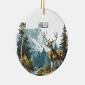 Hirsch Natur  Keramik Ornament (Rechts)