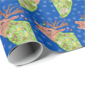 Hirsch Natur Weihnachten Geschenkpapier (Rolleneckpunkt)
