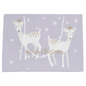 Hirsch - Niedlicher Lavender Weihnachtsgeschenk - Große Geschenktüte (Vorderseite)