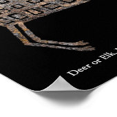 Hirsch oder Elch, Mimbres Pottery Design Poster (Ecke)