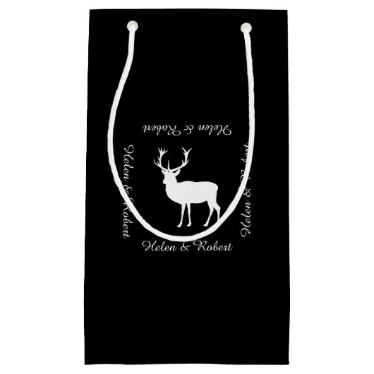 Hirsch-Party - elegantes Zeichnen eines Hirsches Kleine Geschenktüte (Vorderseite)