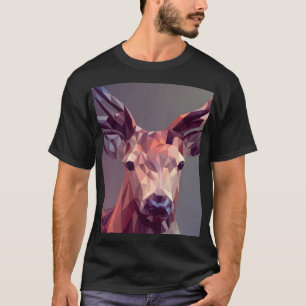 Hirsch-Polygone Natur T-Shirt