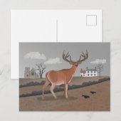 Hirsch Postkarte (Vorne/Hinten)