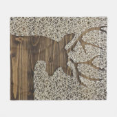 Hirsch Print Fleece Blanket (Vorderseite (Horizontal))