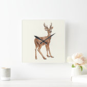 Hirsch Quadratische Wanduhr (Zuhause)