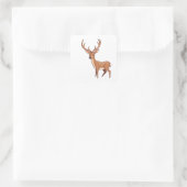 Hirsch Quadratischer Aufkleber (Tasche)