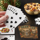Hirsch Rothirsch Herbst Wald POPCUT Spielkarten (In Situ)