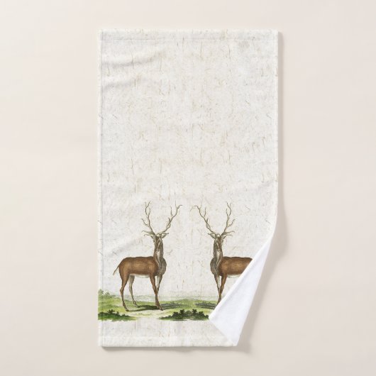 Hirsch-Rotwild-Tier-Tiergeweih-Bad-Tuch-Set Badhandtuch Set (Handtuch)