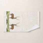 Hirsch-Rotwild-Tier-Tiergeweih-Bad-Tuch-Set Badhandtuch Set (Handtuch)