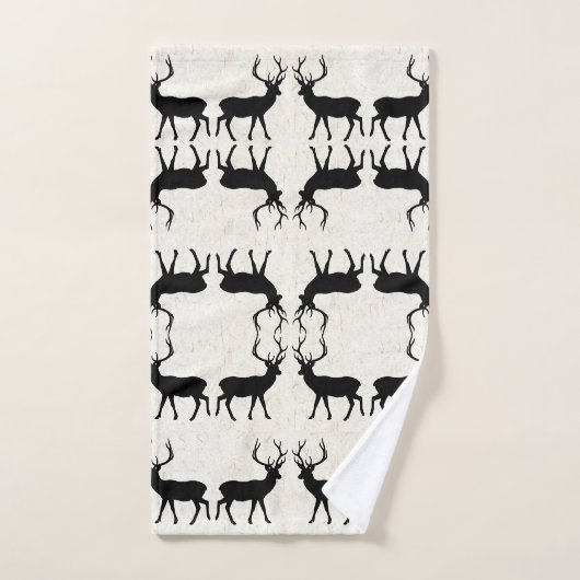 Hirsch-Rotwild-Tier-Tierkunst-Bad-Tuch-Set Badhandtuch Set (Handtuch)