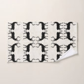 Hirsch-Rotwild-Tier-Tierkunst-Bad-Tuch-Set Badhandtuch Set (Handtuch)