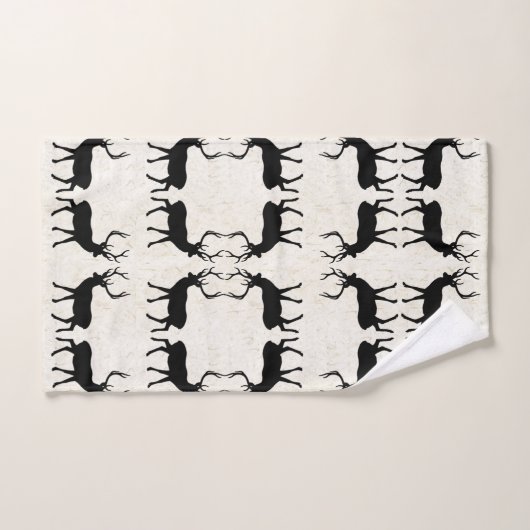 Hirsch-Rotwild-Tier-Tierkunst-Bad-Tuch-Set Badhandtuch Set (Handtuch)