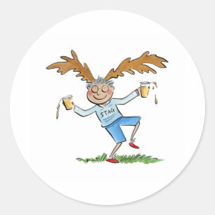 Hirsch Runder Aufkleber