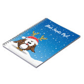 Hirsch Santa Owl Notizblock (Linke Seite)