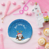 Hirsch Santa Owl Pappteller (Party)