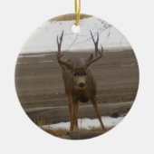 Hirsch-Schmuck Keramik Ornament (Vorne)