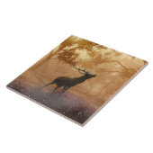 Hirsch schöne Naturlandschaft Fliese (Seite)